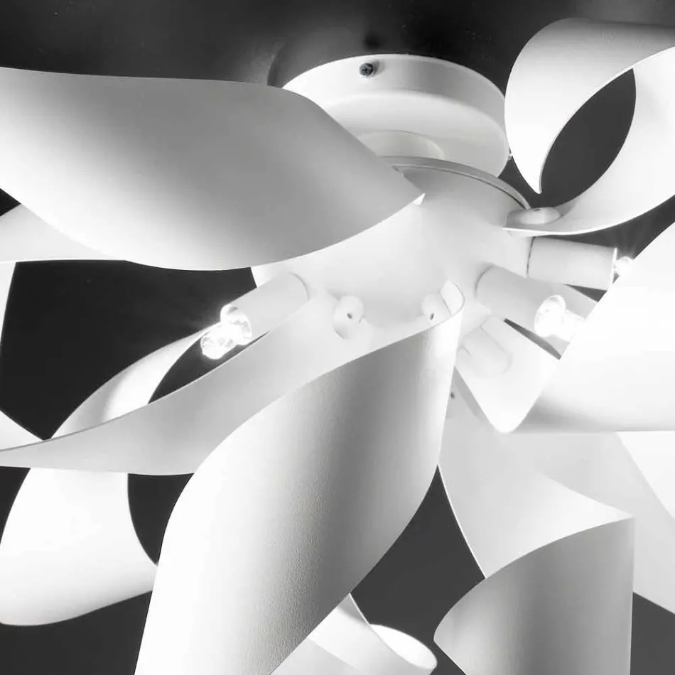 Luminária de teto de metal Selene Ginger produzida na Itália Ø50 H35cm Viadurini