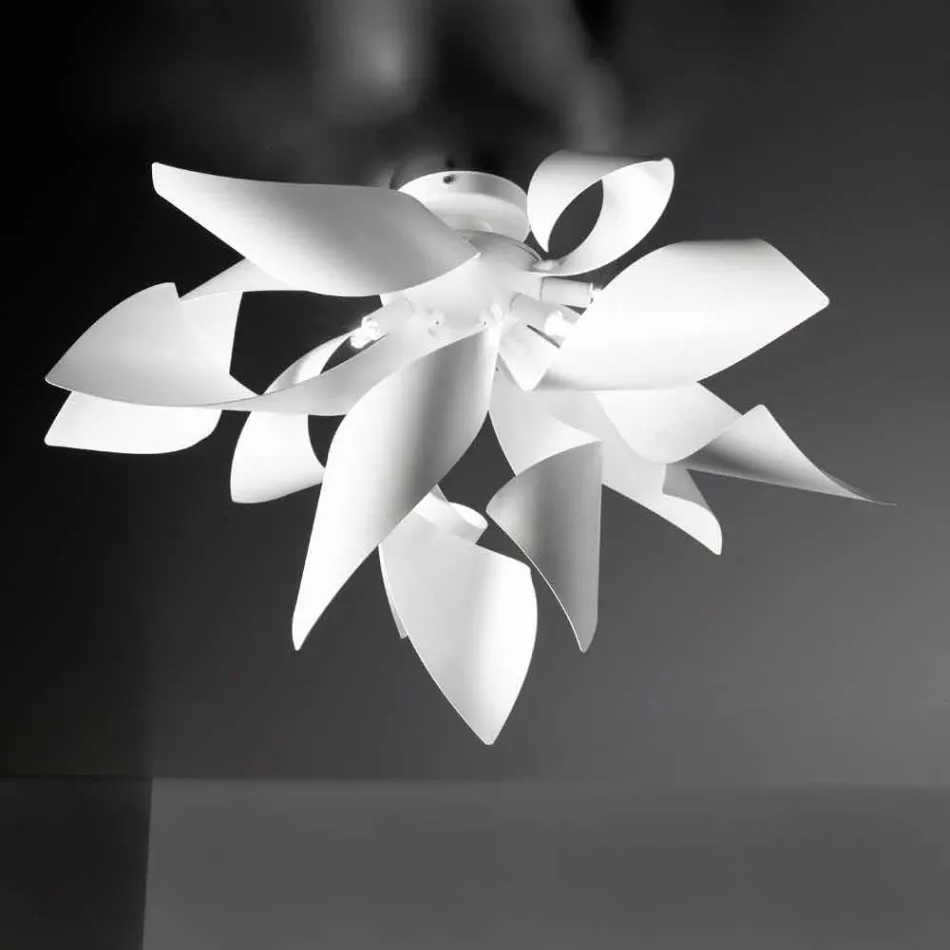 Luminária de teto de metal Selene Ginger produzida na Itália Ø50 H35cm Viadurini