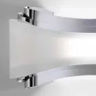 Selene Ionica applique 32x10 H16cm em aço e vidro fabricados na Itália Viadurini