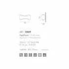 Selene Ionica applique 32x10 H16cm em aço e vidro fabricados na Itália Viadurini