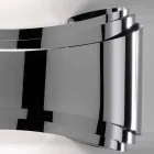 Candeeiro de parede Selene Ionica fabricado em Itália, 30x10 H16cm, vidro e aço Viadurini