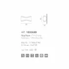 Candeeiro de parede Selene Ionica fabricado em Itália, 30x10 H16cm, vidro e aço Viadurini