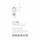 Luminária pendente de vidro soprado Selene Kluvì Ø19 H 27 / 150cm Viadurini