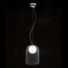 Luminária pendente de vidro soprado Selene Kluvì Ø19 H 27 / 150cm Viadurini