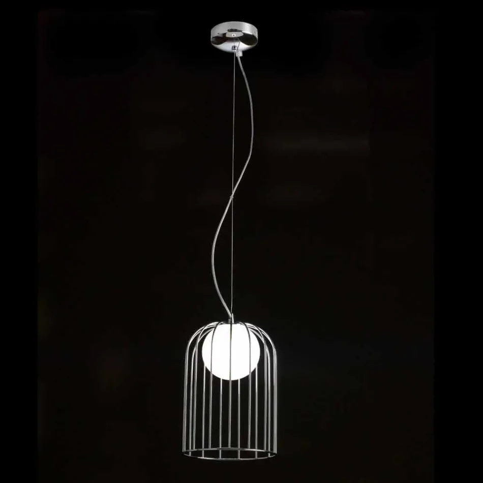 Luminária pendente de vidro soprado Selene Kluvì Ø19 H 27 / 150cm Viadurini