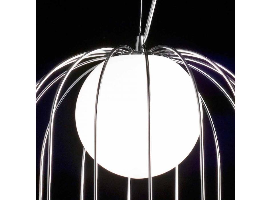 Luminária pendente de vidro soprado Selene Kluvì Ø33 H 41/150 cm Viadurini