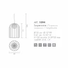 Luminária pendente de vidro soprado Selene Kluvì Ø33 H 41/150 cm Viadurini