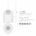 Luminária pendente de vidro soprado Selene Kluvì Ø54 H 70 / 200cm Viadurini