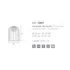 Selene Kluvì candeeiro de mesa de vidro soprado moderno Ø33 H41cm Viadurini