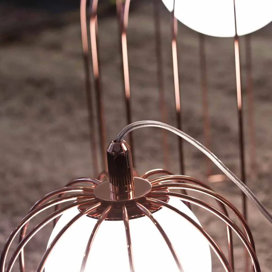 Selene Kluvì vidro soprado e lâmpada de metal Ø19 H 27cm Viadurini