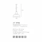 Luminária pendente de vidro soprado Selene Lampara Ø37 H 24/140 cm Viadurini