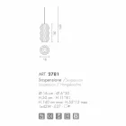 Candeeiro pingente de vidro soprado Selene Origami Ø16 H 30 / 140cm Viadurini