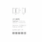 Selene Papiro fosco applique cristal 34x14 H25cm made in Italy Viadurini