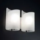 Selene Papiro fosco applique cristal 34x14 H25cm made in Italy Viadurini