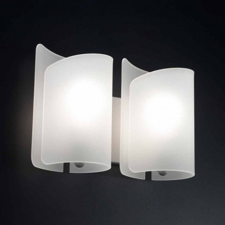 Selene Papiro fosco applique cristal 34x14 H25cm made in Italy Viadurini