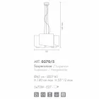 Candeeiro suspenso branco Selene Papiro em cristal Ø65 x A 140 cm Viadurini