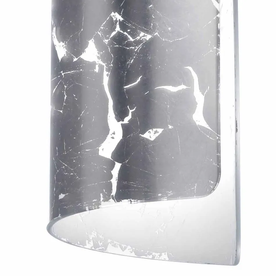 Candeeiro pingente moderno Selene Papiro em cristal Ø15 H 125cm Viadurini