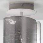 Luminária de teto Selene Papiro em cristal Ø15 H30cm, fabricada na Itália Viadurini