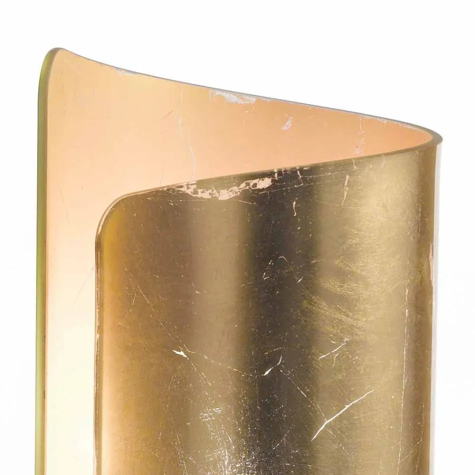 Candeeiro de mesa design Selene Papiro em cristal Ø15 H38cm Viadurini