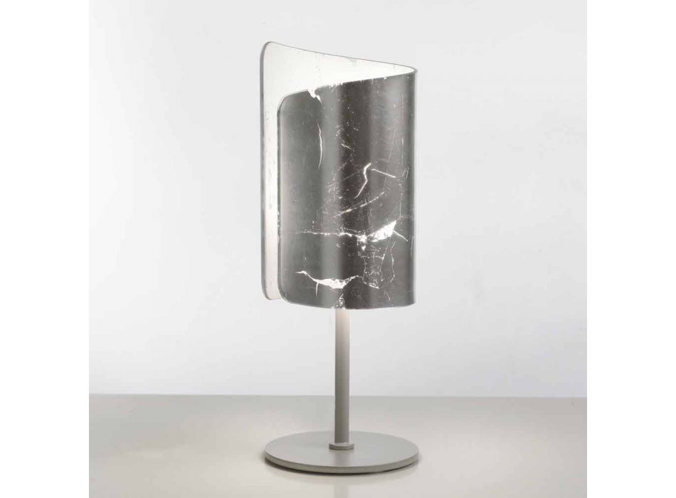 Candeeiro de mesa design Selene Papiro em cristal Ø15 H38cm Viadurini