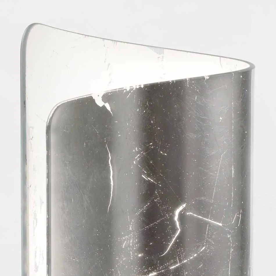 Candeeiro de mesa design Selene Papiro em cristal Ø15 H38cm Viadurini