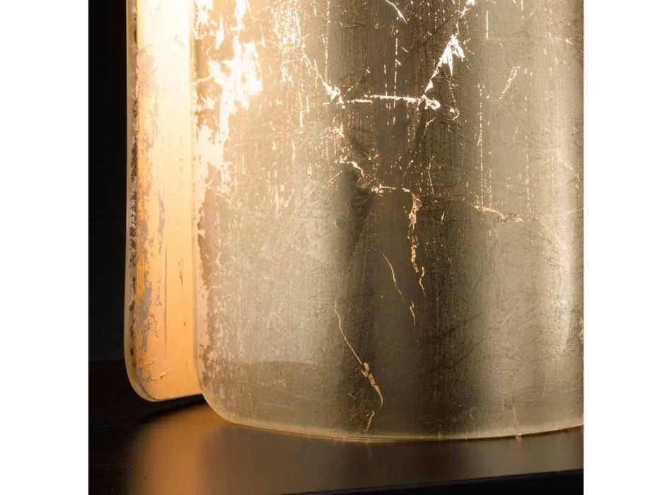 Candeeiro de mesa de cristal Selene Papiro made in Italy 15x14xH25cm Viadurini