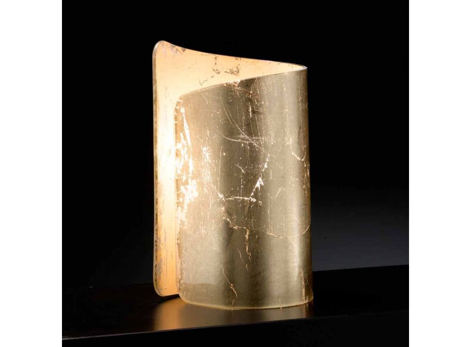 Candeeiro de mesa de cristal Selene Papiro made in Italy 15x14xH25cm Viadurini