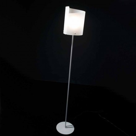 Luminária de pé design Selene Papiro em cristal Ø26 H185cm Viadurini