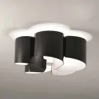 Candeeiro de teto Selene Papiro em cristal moderno Ø65 H28cm, fabricado na Itália Viadurini