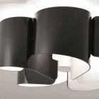 Candeeiro de teto Selene Papiro em cristal moderno Ø65 H28cm, fabricado na Itália Viadurini