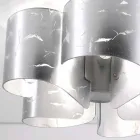 Candeeiro de teto Selene Papiro em cristal moderno Ø65 H28cm, fabricado na Itália Viadurini