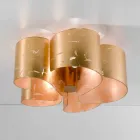 Candeeiro de teto Selene Papiro em cristal moderno Ø65 H28cm, fabricado na Itália Viadurini