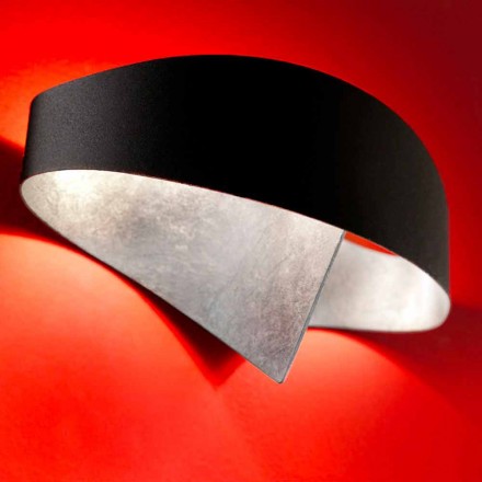 Lâmpada de parede de dois tons Selene Scudo em design moderno 29x15xH16 cm Viadurini