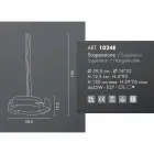 Lâmpada de suspensão Selene Vultur Ø59,5 H 12,5 / 150 cm fabricada na Itália Viadurini