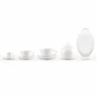 Conjunto de 18 xícaras de café e chá com açucareiro e bandeja de porcelana - Lucerna Viadurini