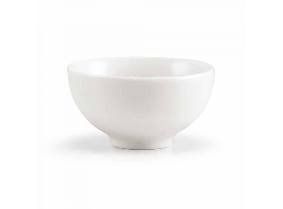 Conjunto de 20 pratos em porcelana branca com um design retangular moderno - Laos Viadurini