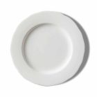 Conjunto de 24 Pratos de Jantar Design em Porcelana Branca Ondulada - Armanda Viadurini
