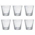 Conjunto de 6 Copos de Vidro Colorido com Design Moderno - Pumba Viadurini