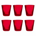 Conjunto de 6 Copos de Vidro Colorido com Design Moderno - Pumba Viadurini