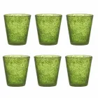 Conjunto de 6 Copos de Vidro Colorido com Design Moderno - Pumba Viadurini