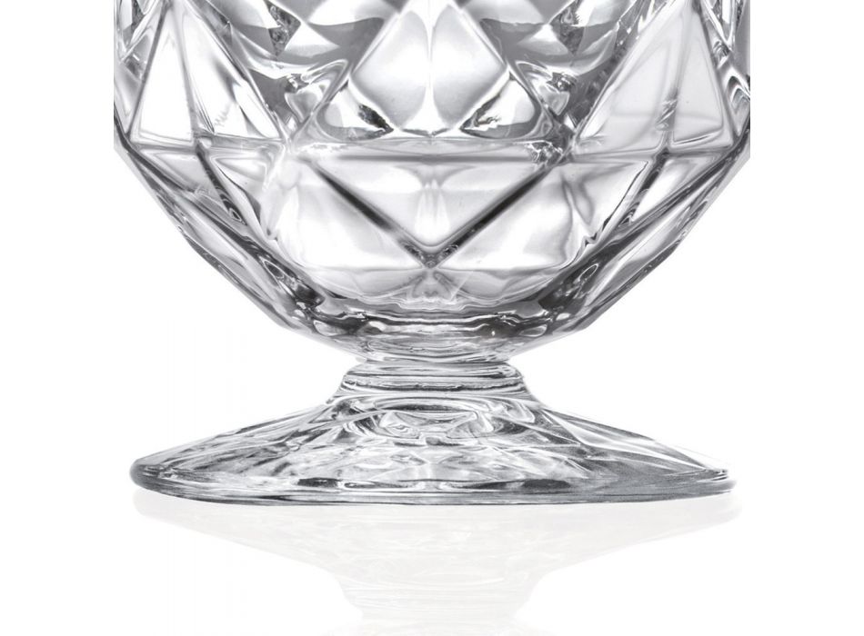 Serviço de vidro licoroso com baixo teor de vidro em Eco Cristal 12 unidades - Bromeo Viadurini