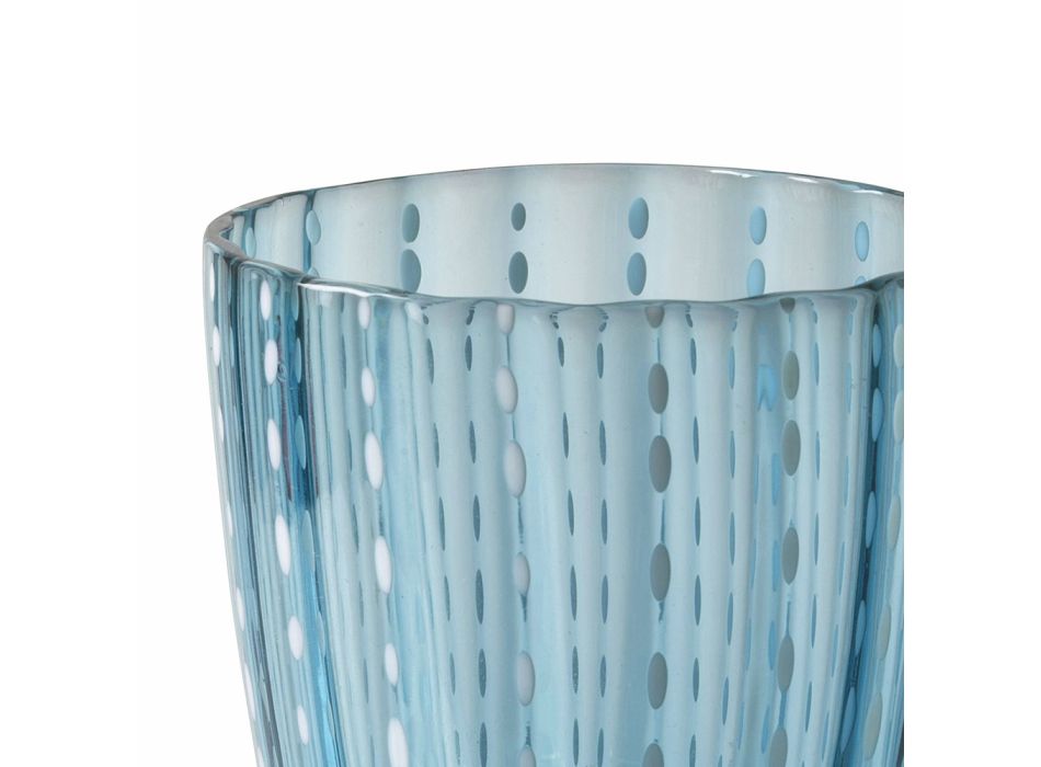 Serviço de copos de água de vidro colorido com bolinhas 12 peças - Botsuana Viadurini