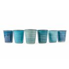 Serviço de copos de água de vidro soprado colorido 12 peças - Abruzzo Viadurini