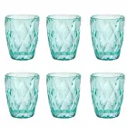 Copos de Água de Vidro Colorido Conjunto de 6 Peças Design Moderno - Timon Viadurini