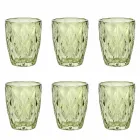 Copos de Água de Vidro Colorido Conjunto de 6 Peças Design Moderno - Timon Viadurini