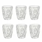 Copos de Água de Vidro Colorido Conjunto de 6 Peças Design Moderno - Timon Viadurini