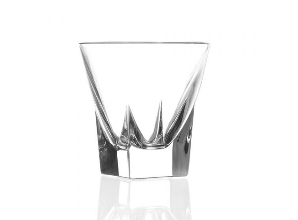 Serviço de copos de licor de cristal ecológico 12 unidades - Amalgam Viadurini