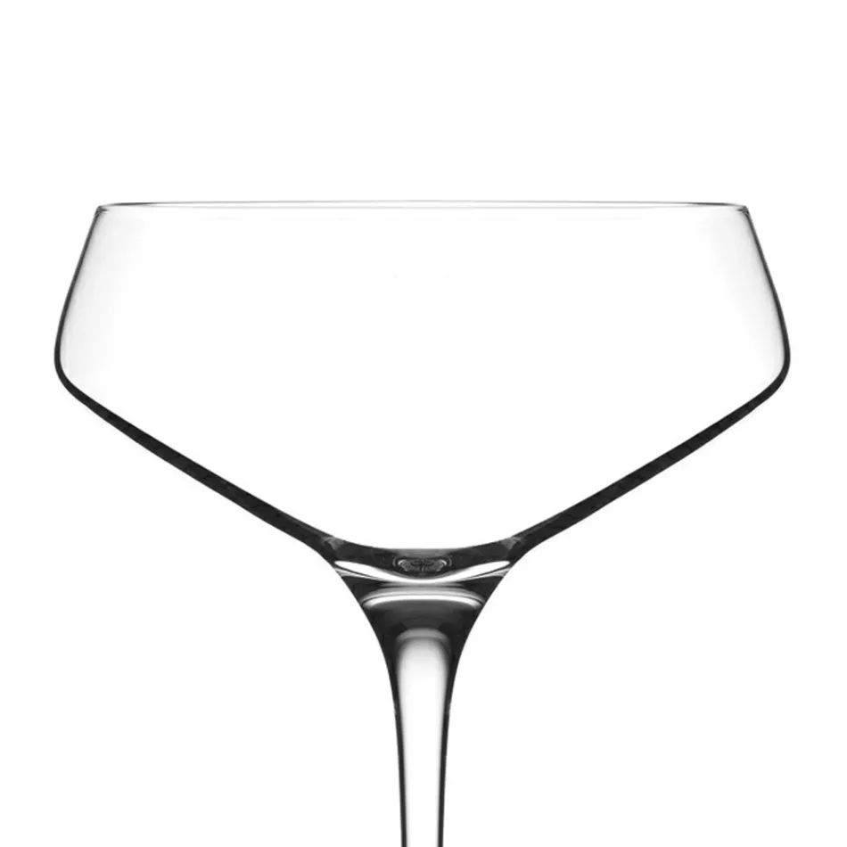 Conjunto de taças de champanhe de cristal ecológico italiano 12 unidades - Etera Viadurini