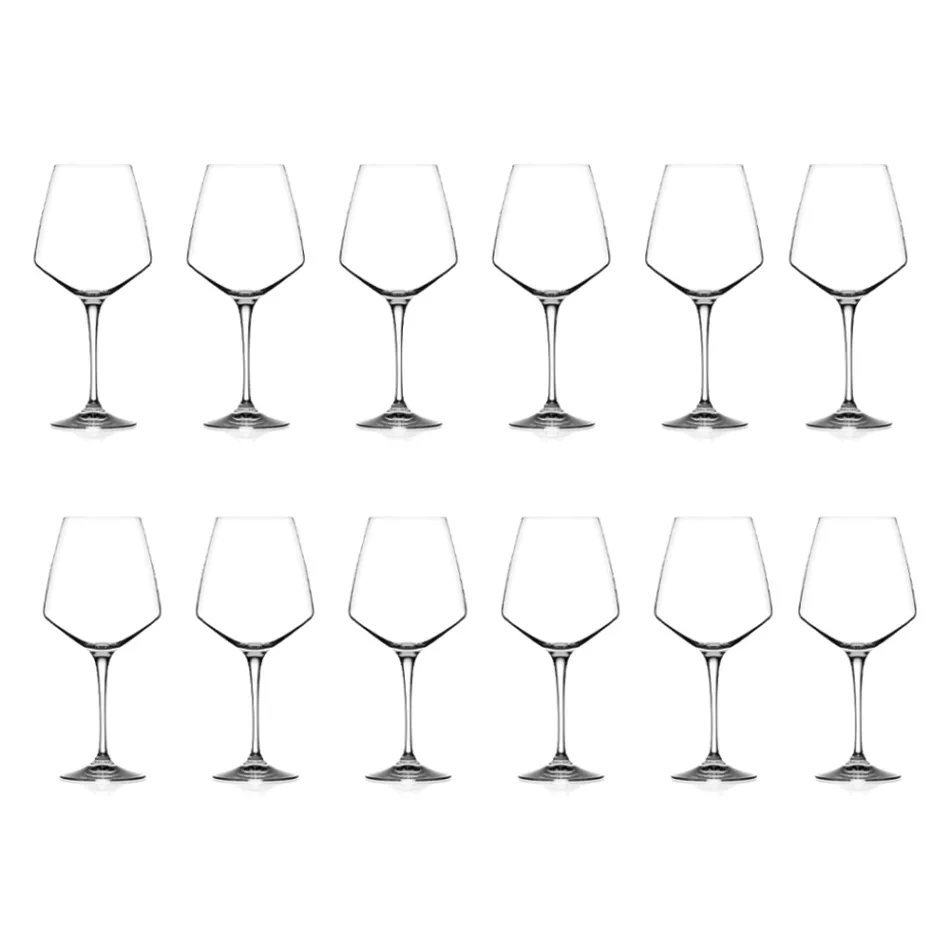 Conjunto de taças de vinho tinto ou branco Eco Crystal mínimo 12 unidades - Etera Viadurini