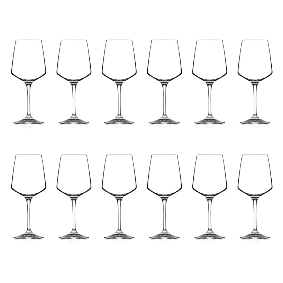 Conjunto de taças de vinho tinto ou branco Eco Crystal mínimo 12 unidades - Etera Viadurini